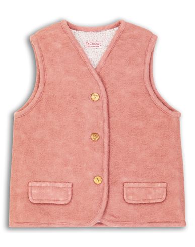 Kid Girl Tailored Vest Antique rose Size 10 Wool, Polyester