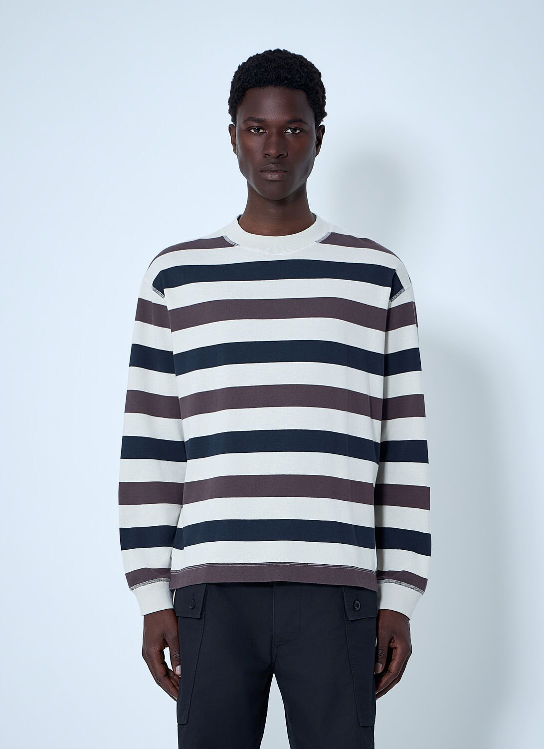 Striped Crewneck Sweatshirt