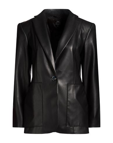 Woman Blazer Black Size 2 Polyester