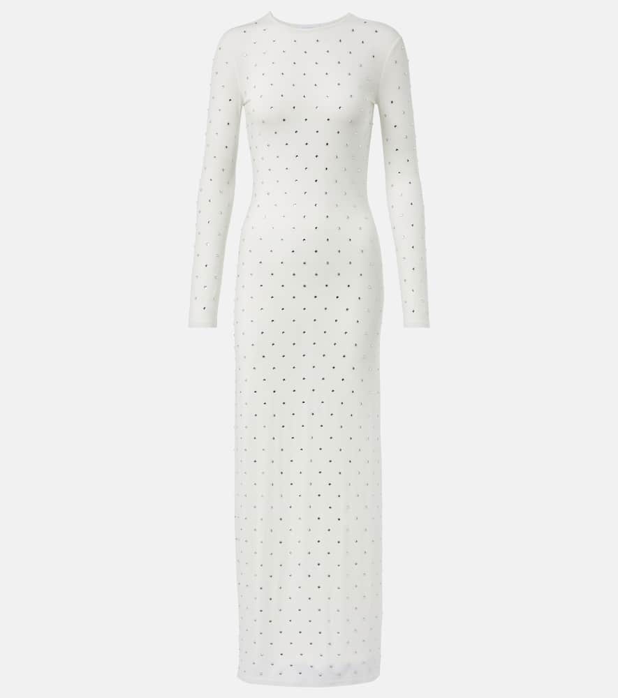 Bridal crystal-embellished maxi dress