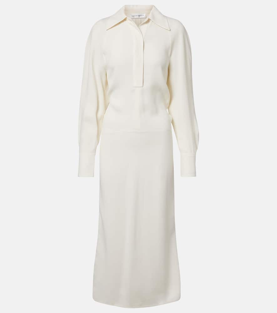 Asymmetric cady midi dress
