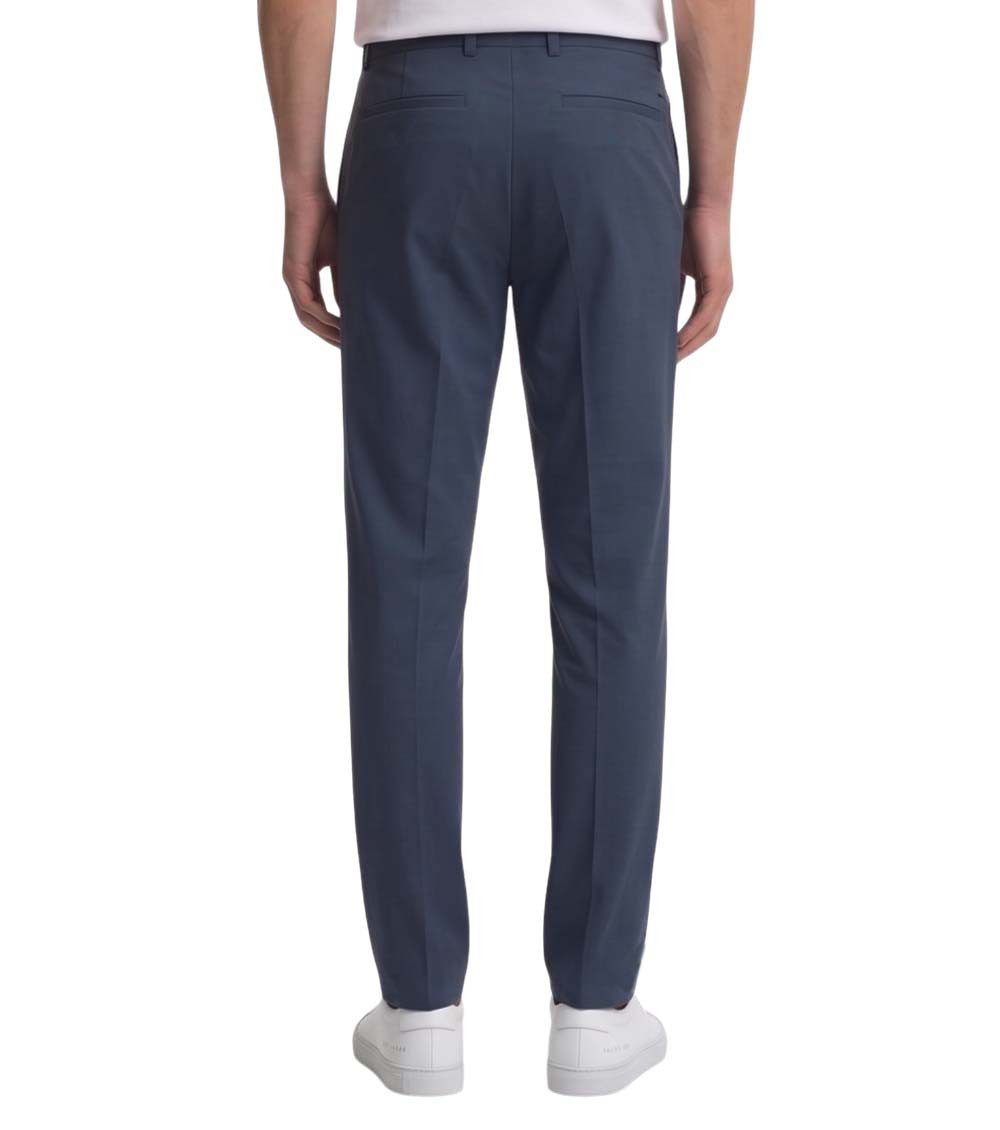 Blue Flat Front Pants