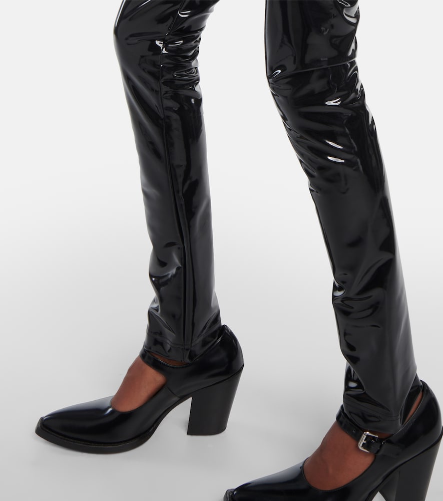 Vinyl slim pants