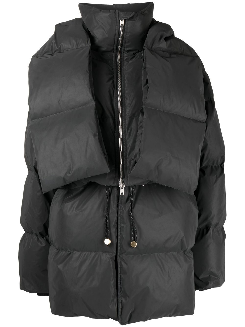 Reflective zip-away puffer jacket - Grey