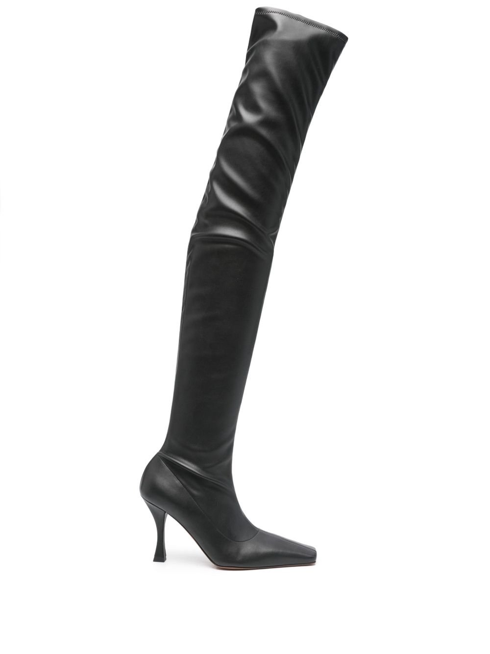 95mm Trap knee-high boots - Black