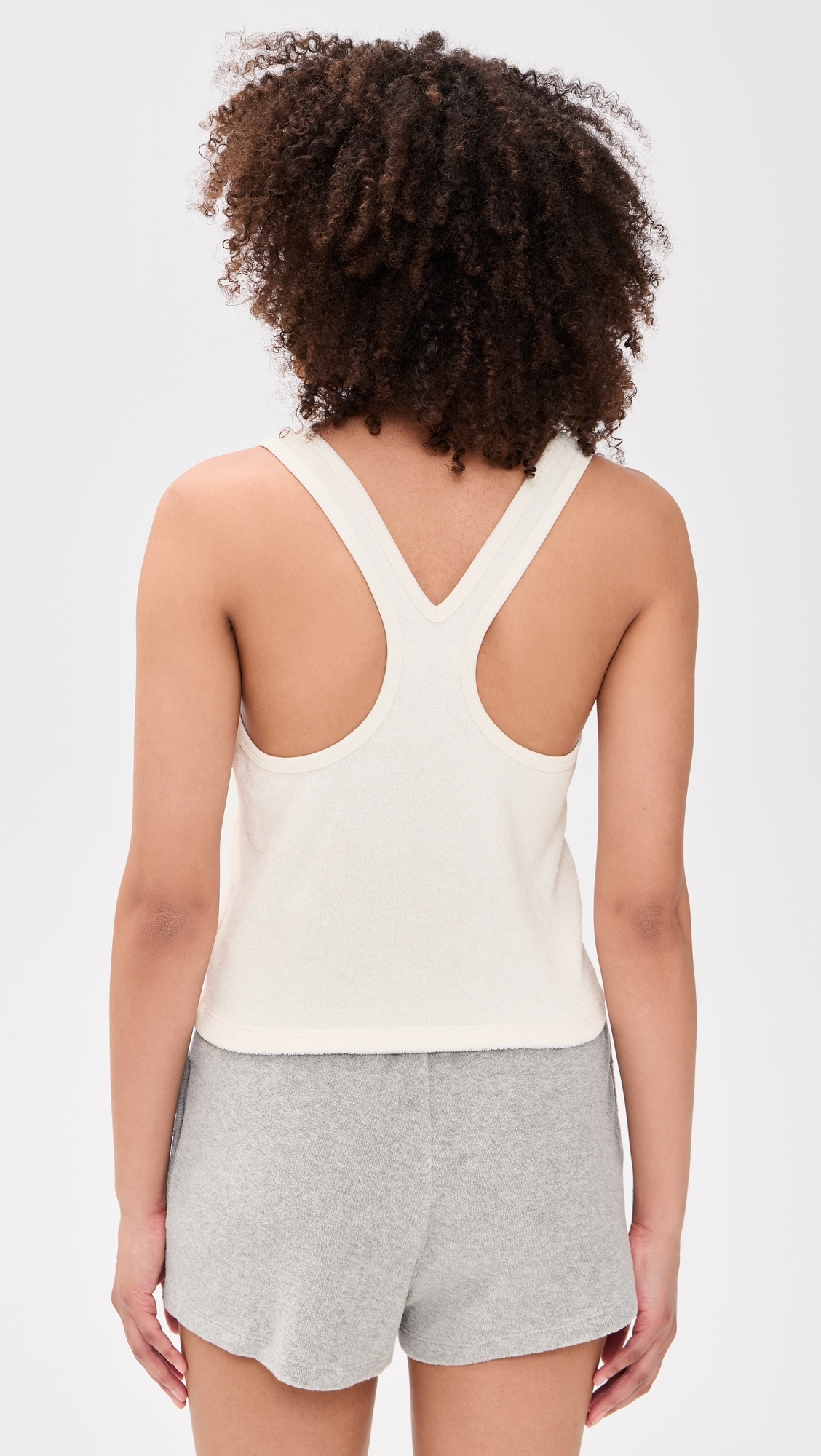 Tia Racerback Tank Top Ivory