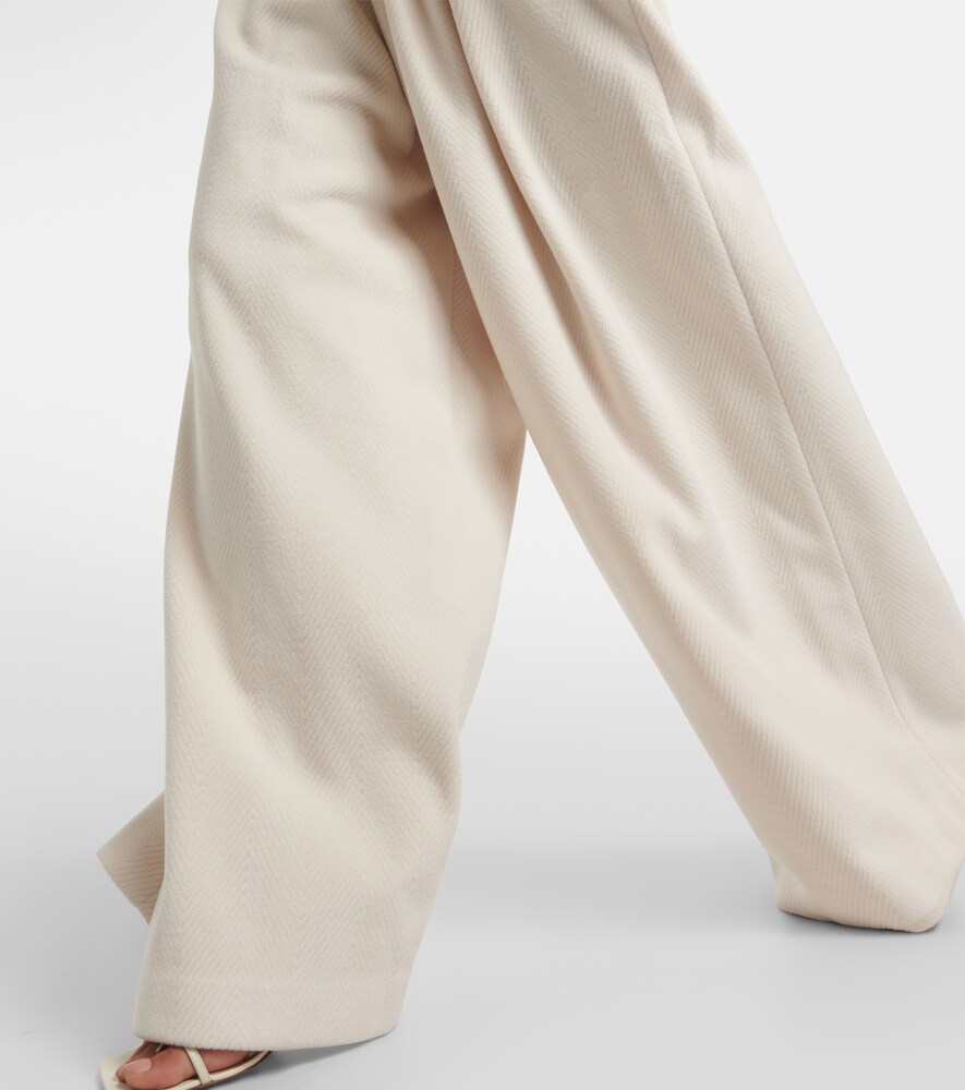 High-rise wide-leg pants