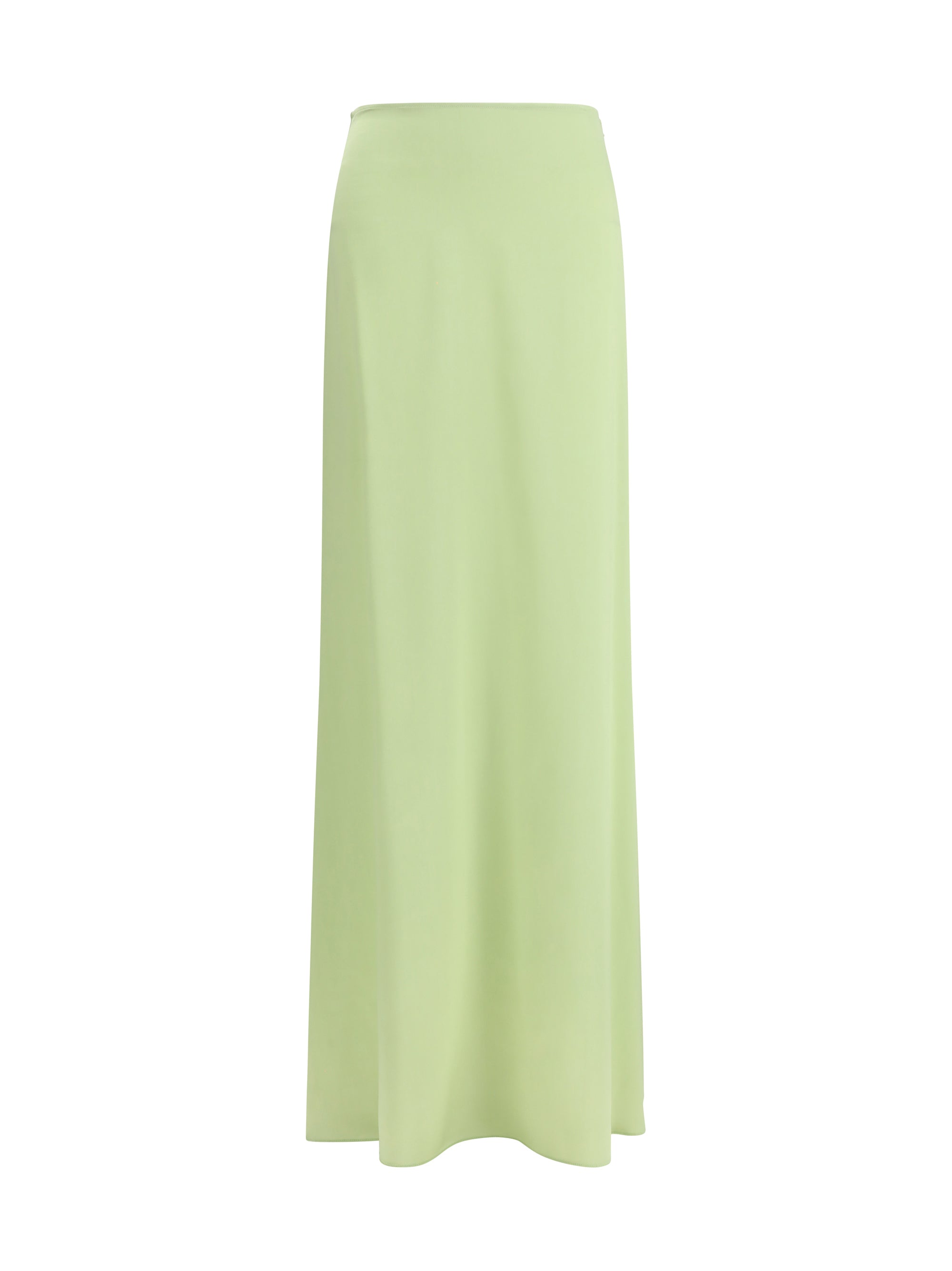 Fluid Silk Skirt — Green