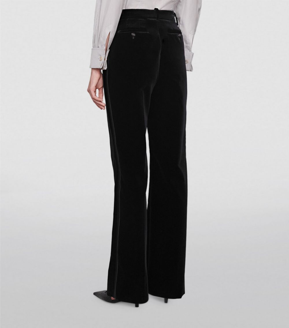 구찌 여성 Velvet Flared Trousers