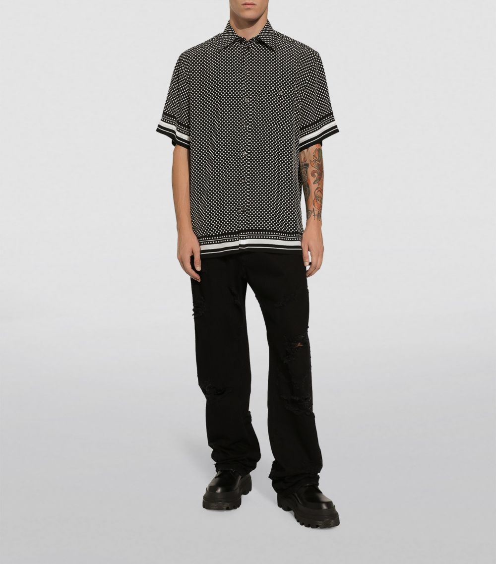 Silk Polka-Dot Shirt