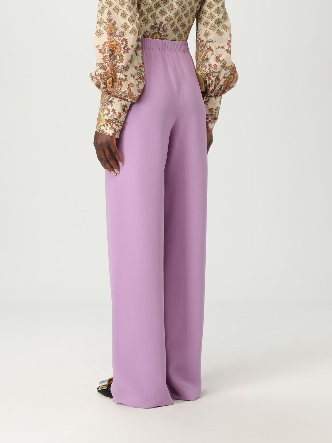 Pants VALENTINO Woman color Violet