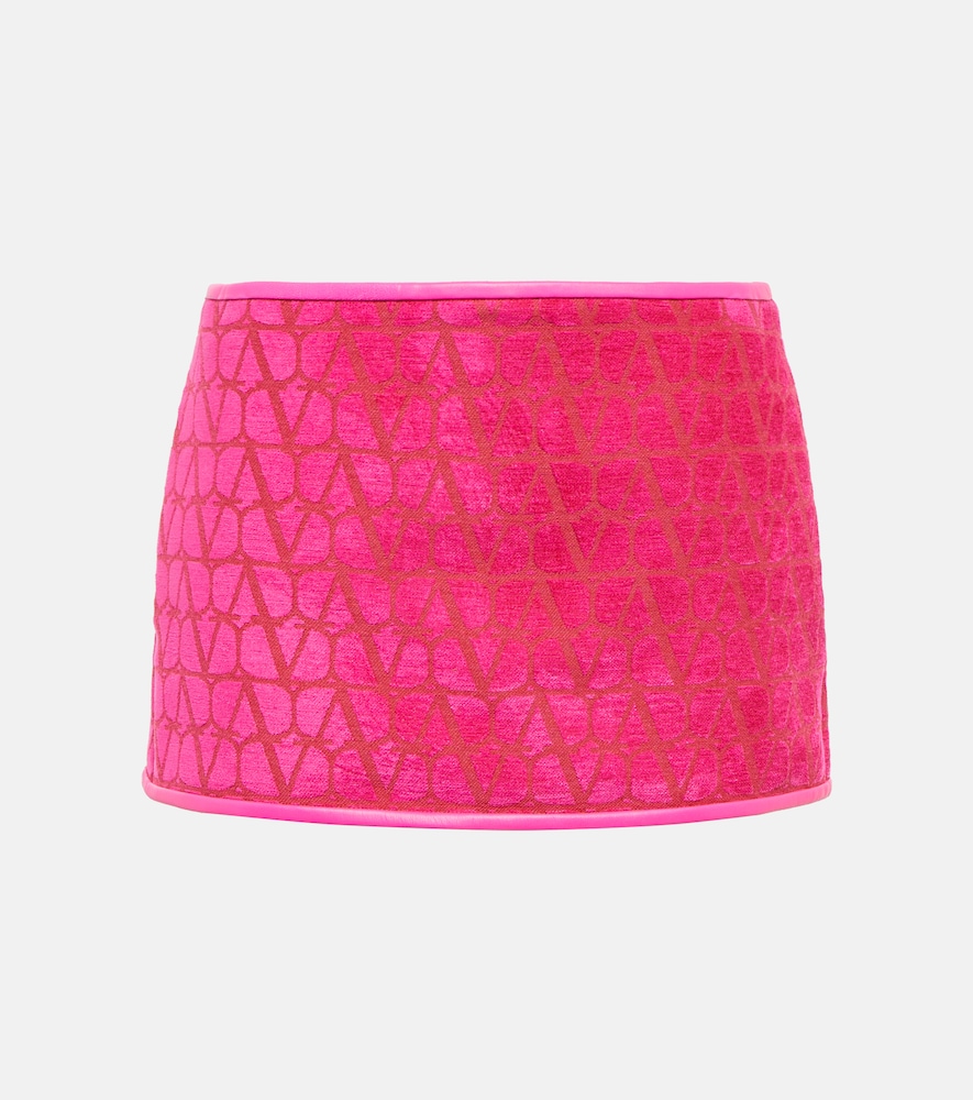 Toile Iconographe velvet miniskirt