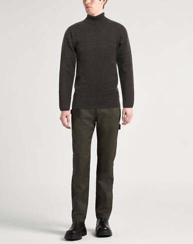 Man Turtleneck Dark brown Size S Merino Wool