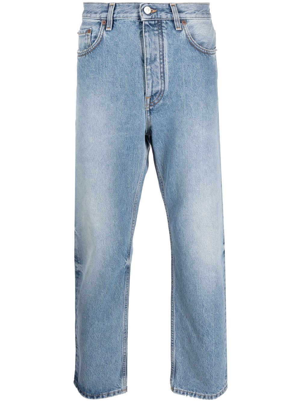 Mid-rise straight-leg jeans - Blue
