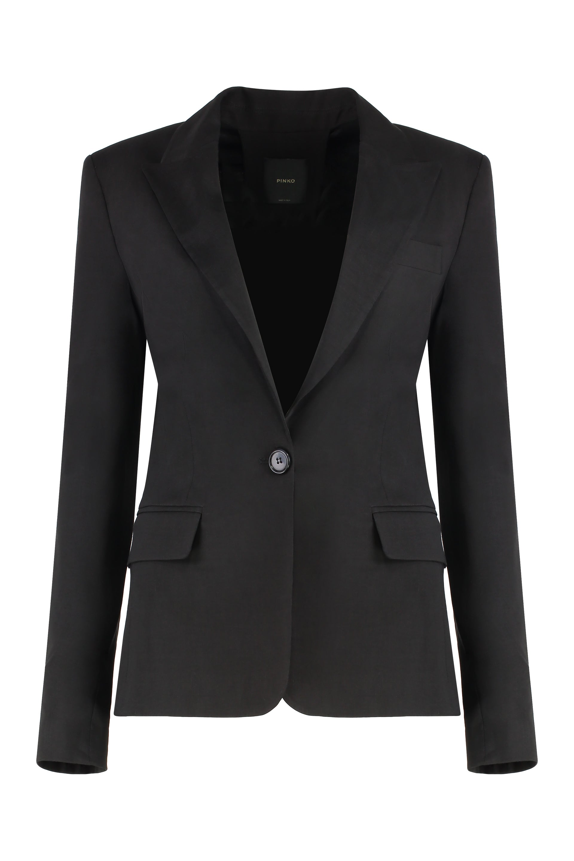 Linen Blazer — Black