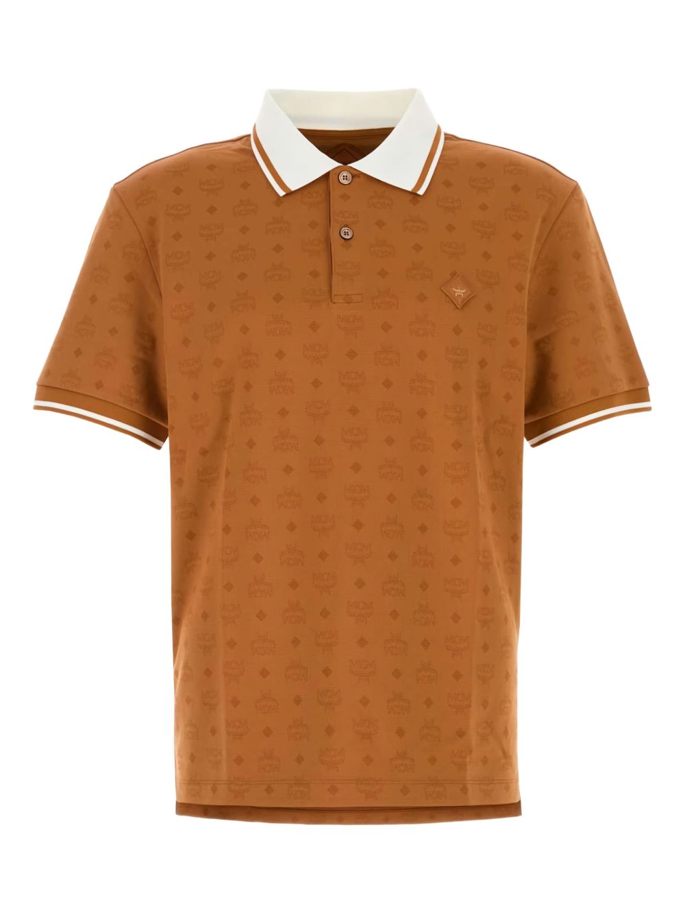 Monogram-print polo shirt - Orange