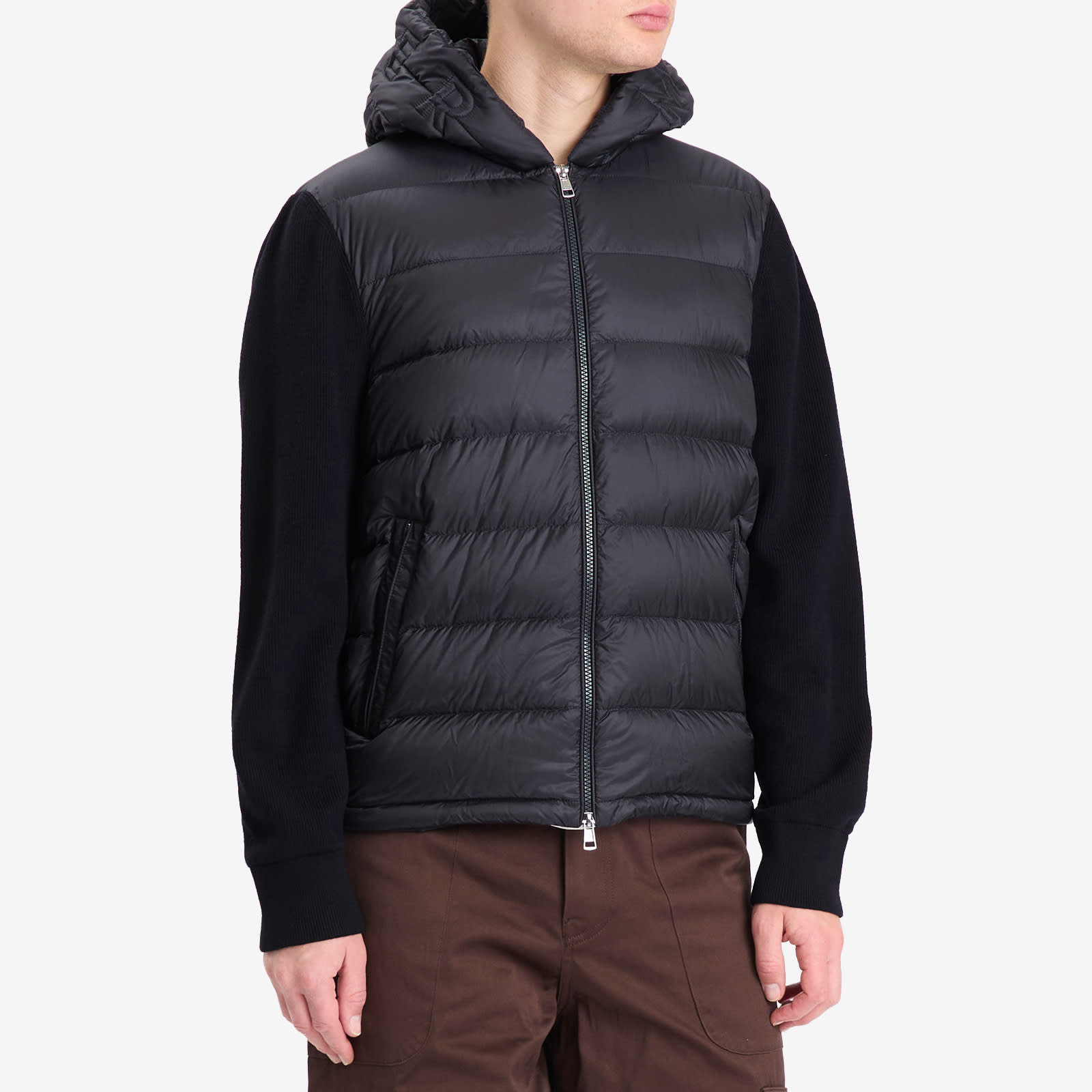 Men's Hybrid Zip Through Hooded Jacket Navy