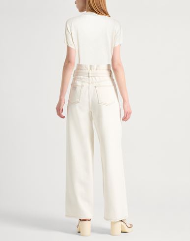 Woman Sweater Off white Size S/M Linen, Viscose, Cotton