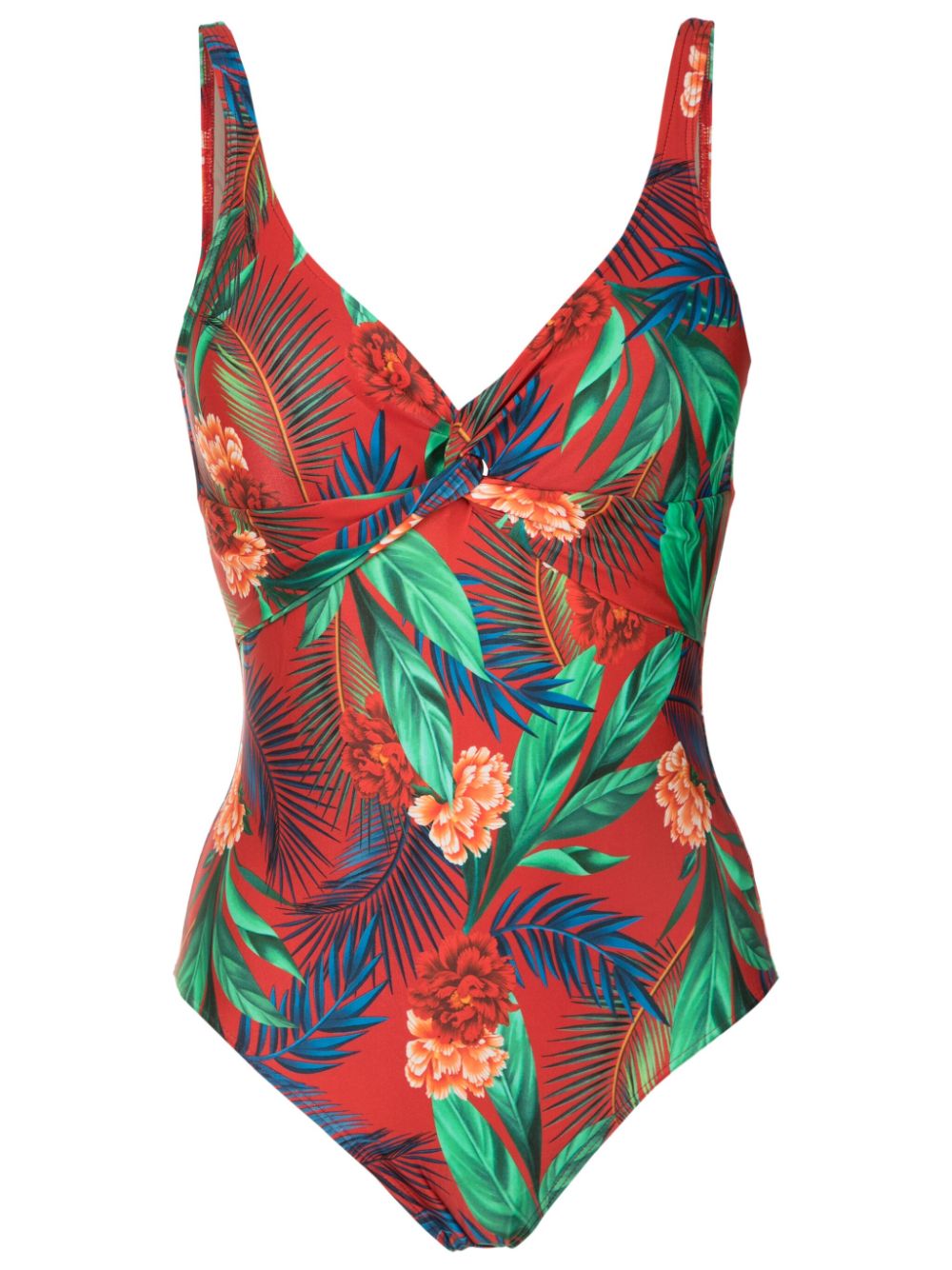 Adriana floral-print swimsuit - Red