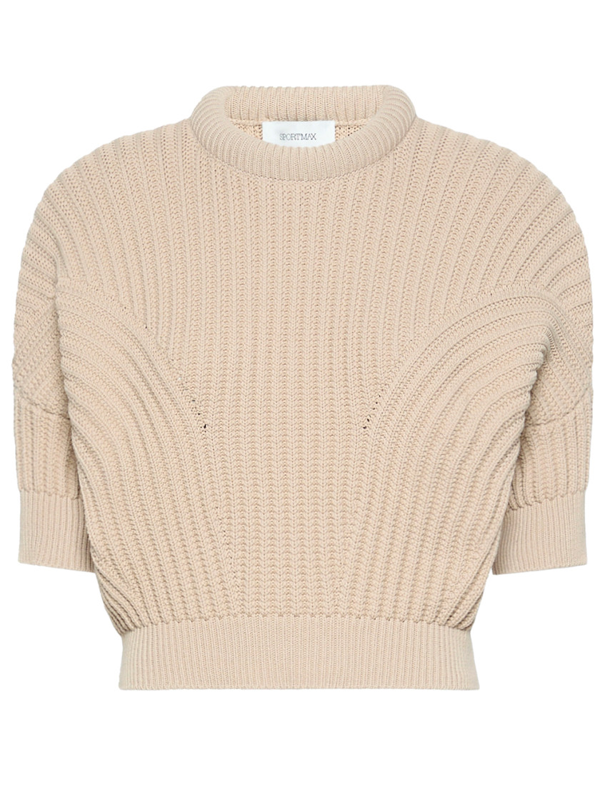 Beige Round Neck Sweater