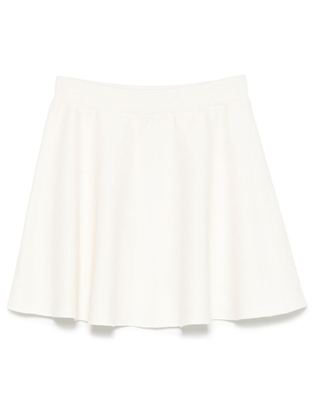 Firm-knit mini skirt - Neutrals