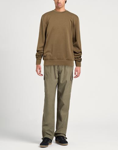 Man Sweatshirt Military green Size XL Cotton, Polyester, Elastane