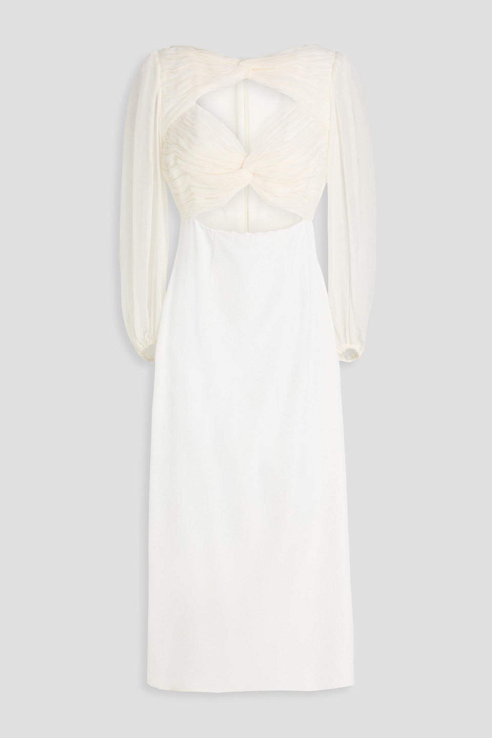 Arwenne cutout silk-georgette midi dress - White - FR 38