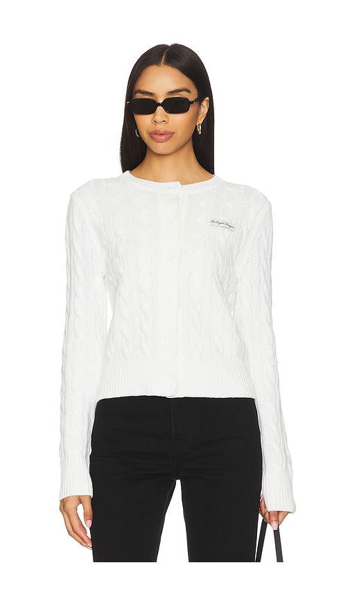 Terez x REVOLVE Lakers Knit Cardigan in White. S. Also in XS