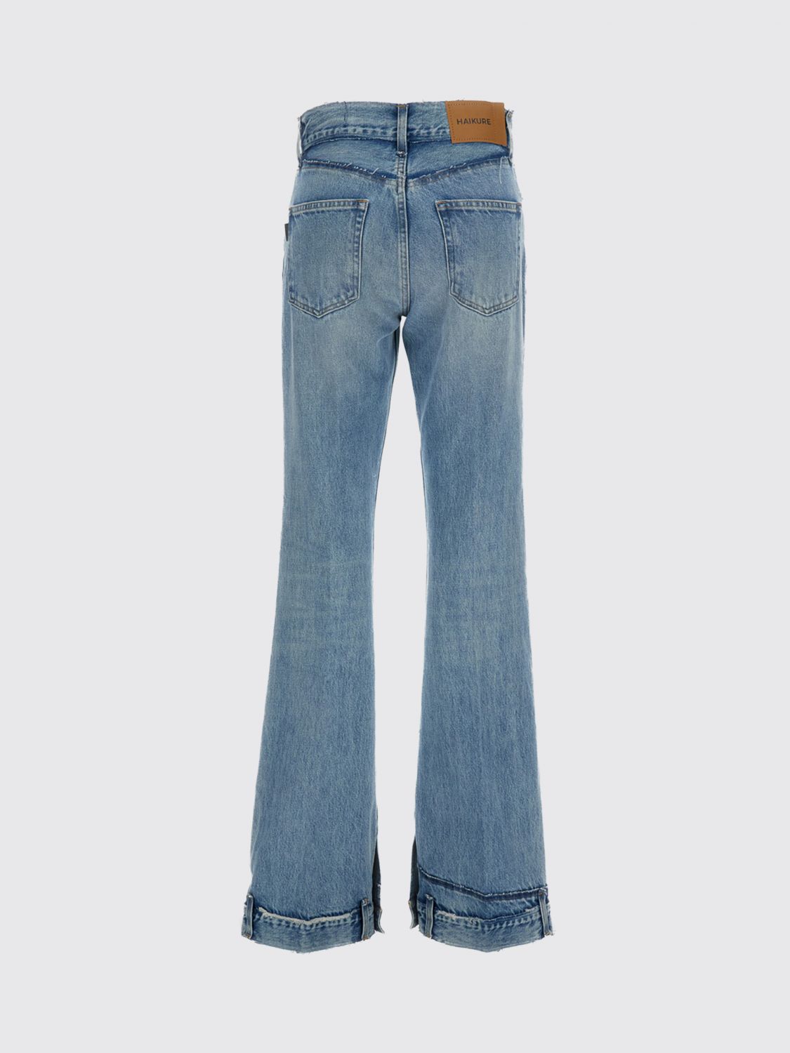 Floral Cut Mid Rise Jeans in Pollock
