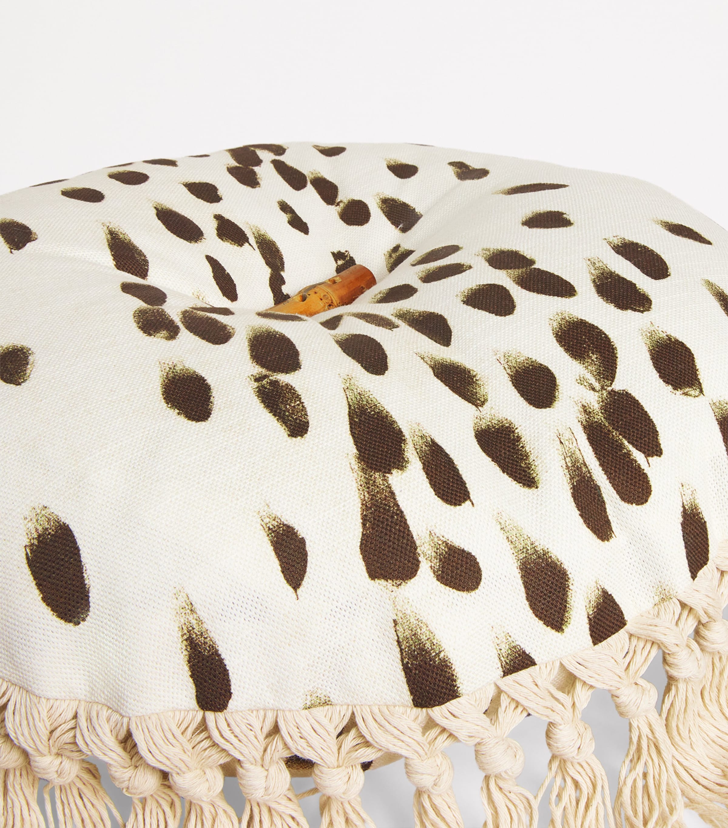 Fringed Dalmation Circular Cushion