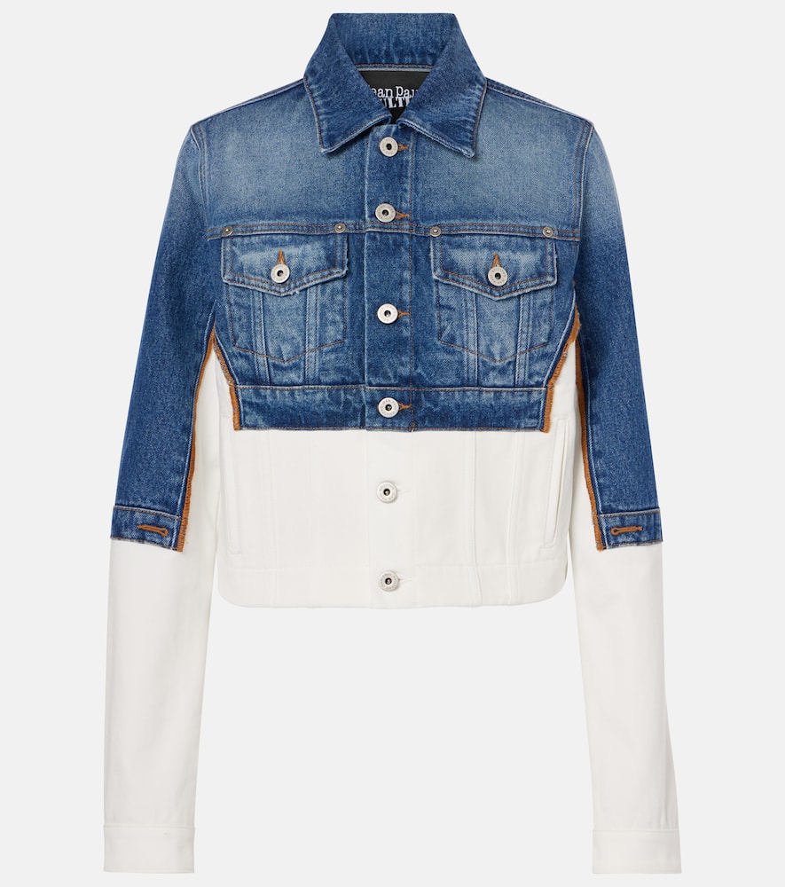 Petit Grand paneled denim jacket