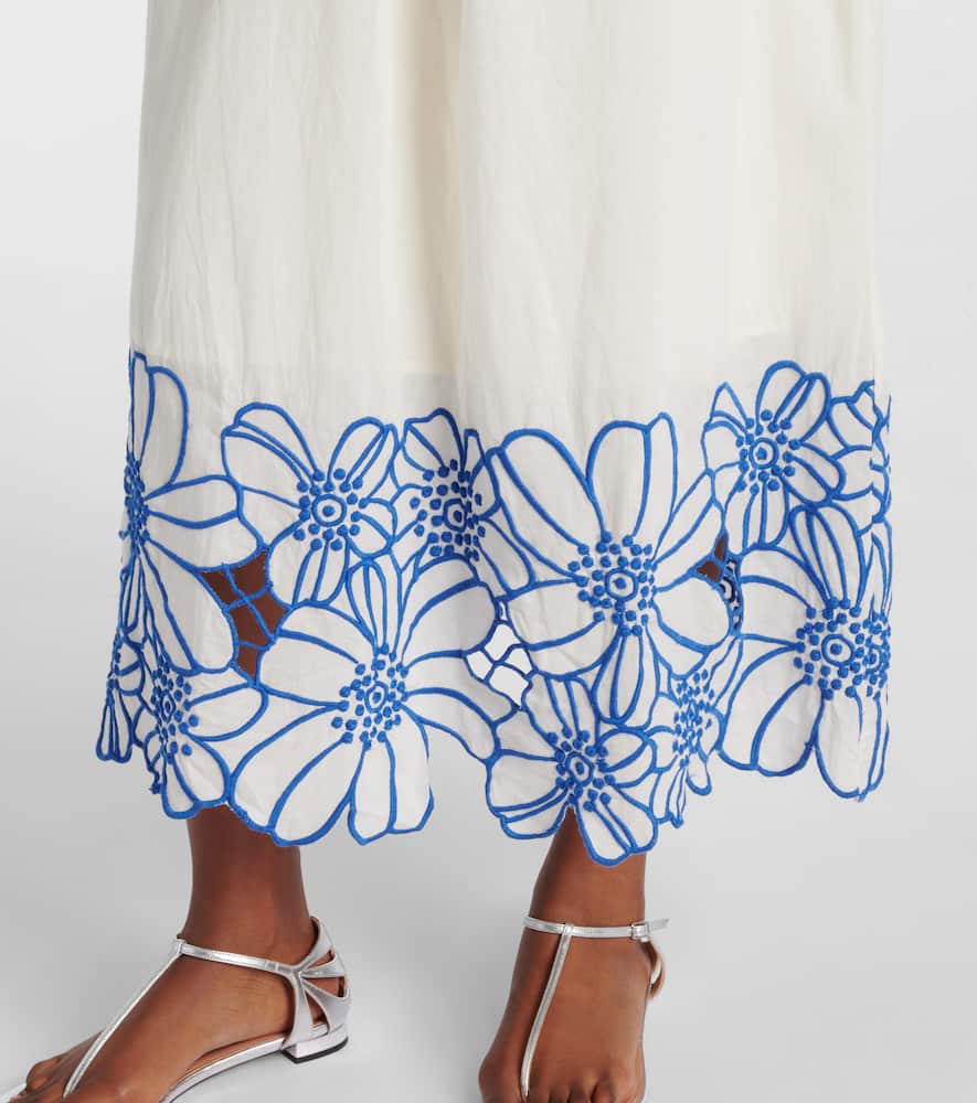Juliette embroidered cotton midi dress