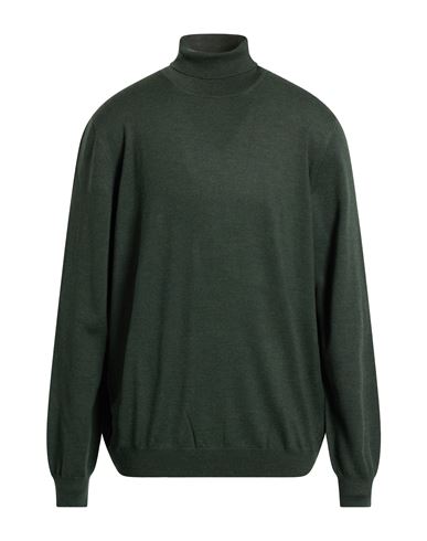 Man Turtleneck Dark green Size 46 Virgin Wool