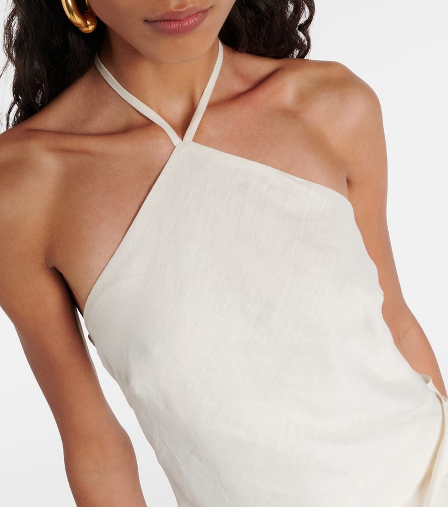 Simkhai Hansel halterneck linen maxi dress
