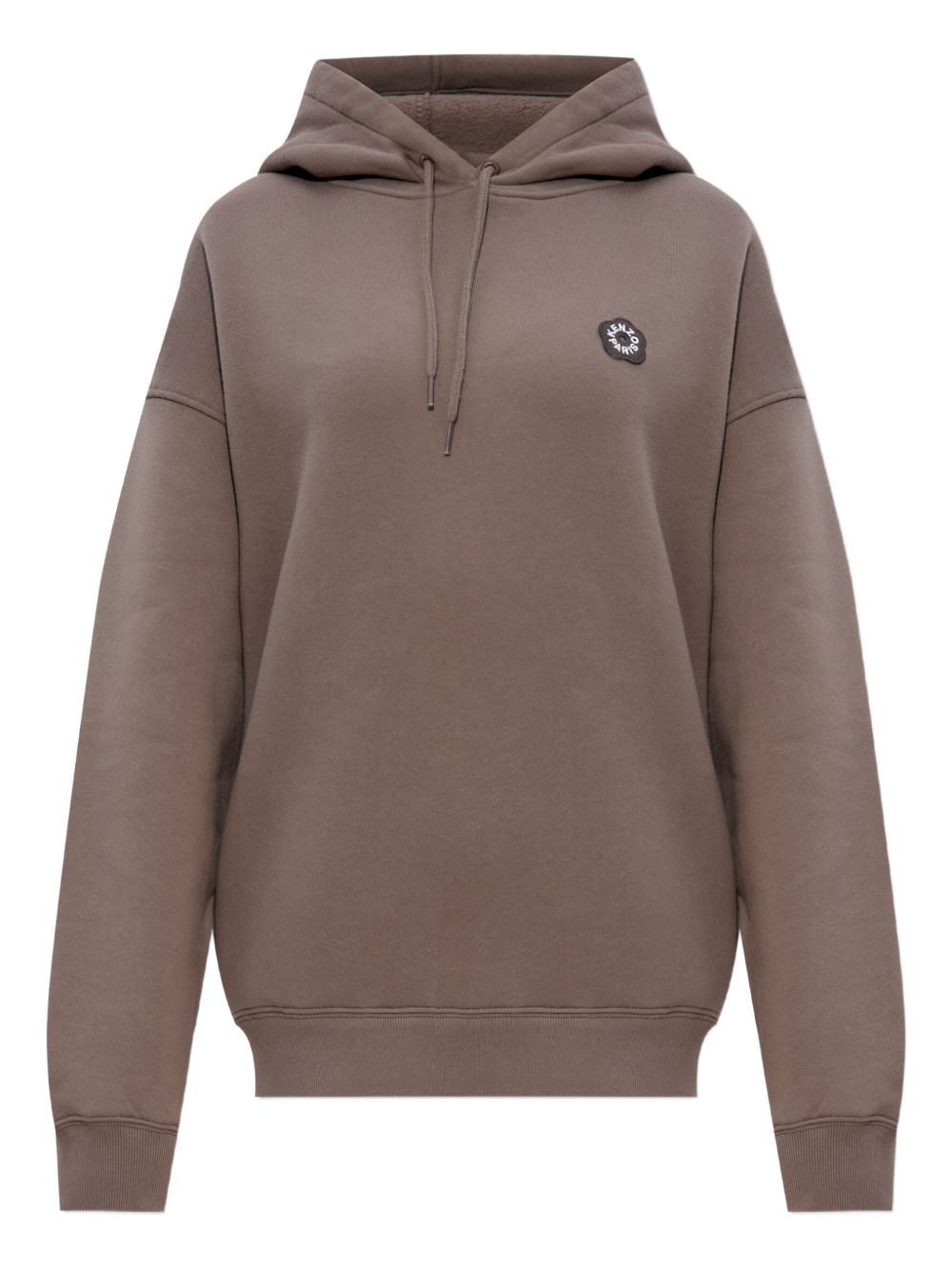 Logo-embroidered hoodie - Brown