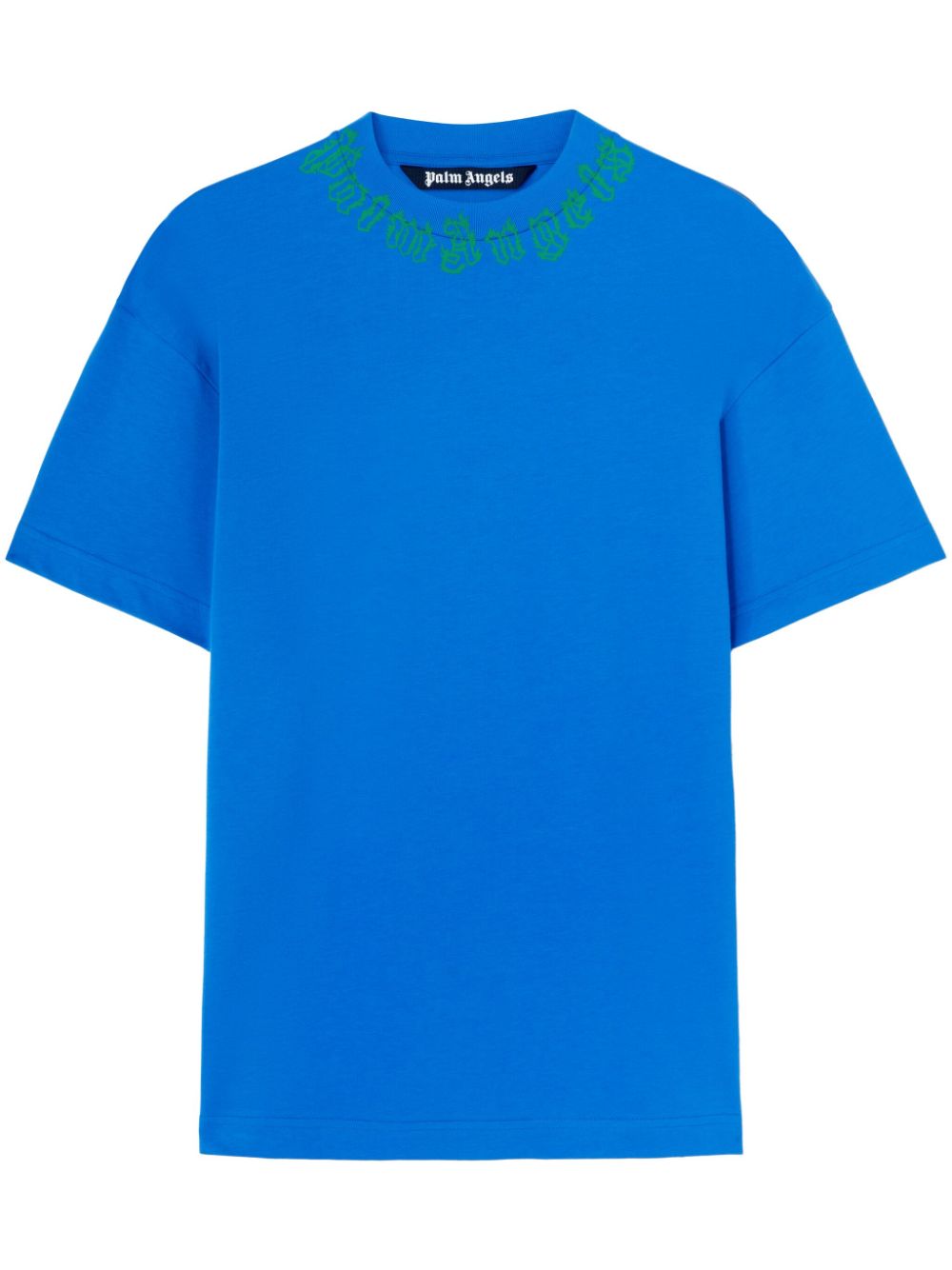 Neck-logo T-shirt - Blue