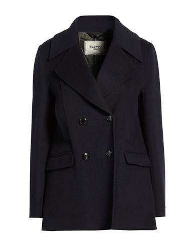 Paltò Woman Coat Midnight blue Size 6 Wool, Nylon