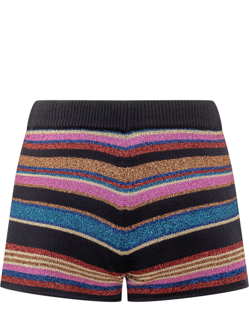 Multicolor Striped Shorts With Drawstring