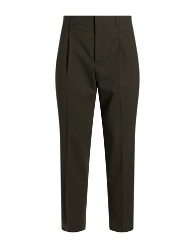 Man Pants Military green Size 32 Virgin Wool, Elastane
