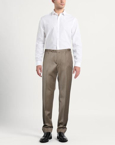 Man Pants Khaki Size 40 Virgin Wool