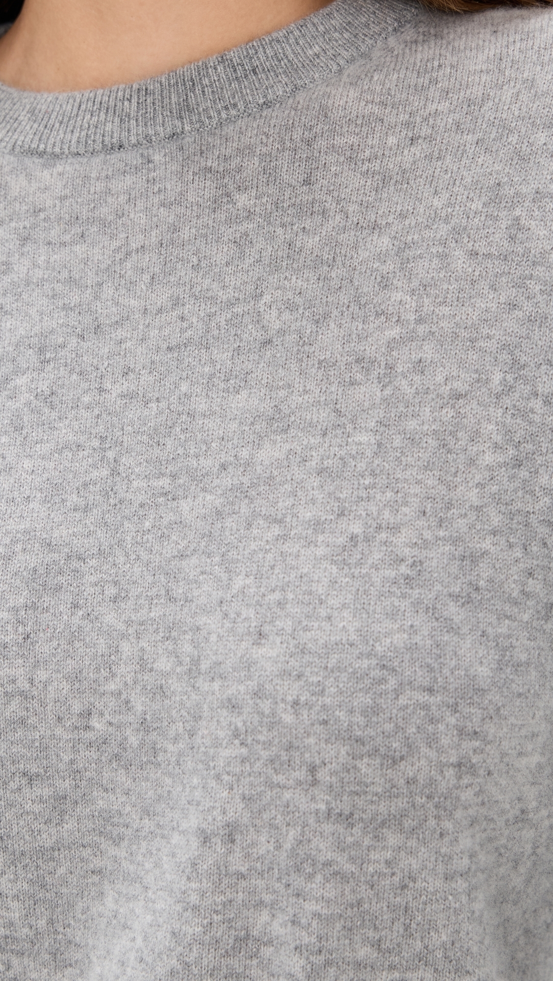 Cashmere Crew Pullover Grey Heather