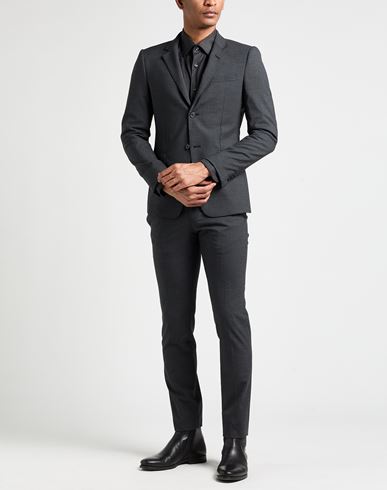 David Line Man Suit Charcoal Size 36 Virgin Wool, Elastane
