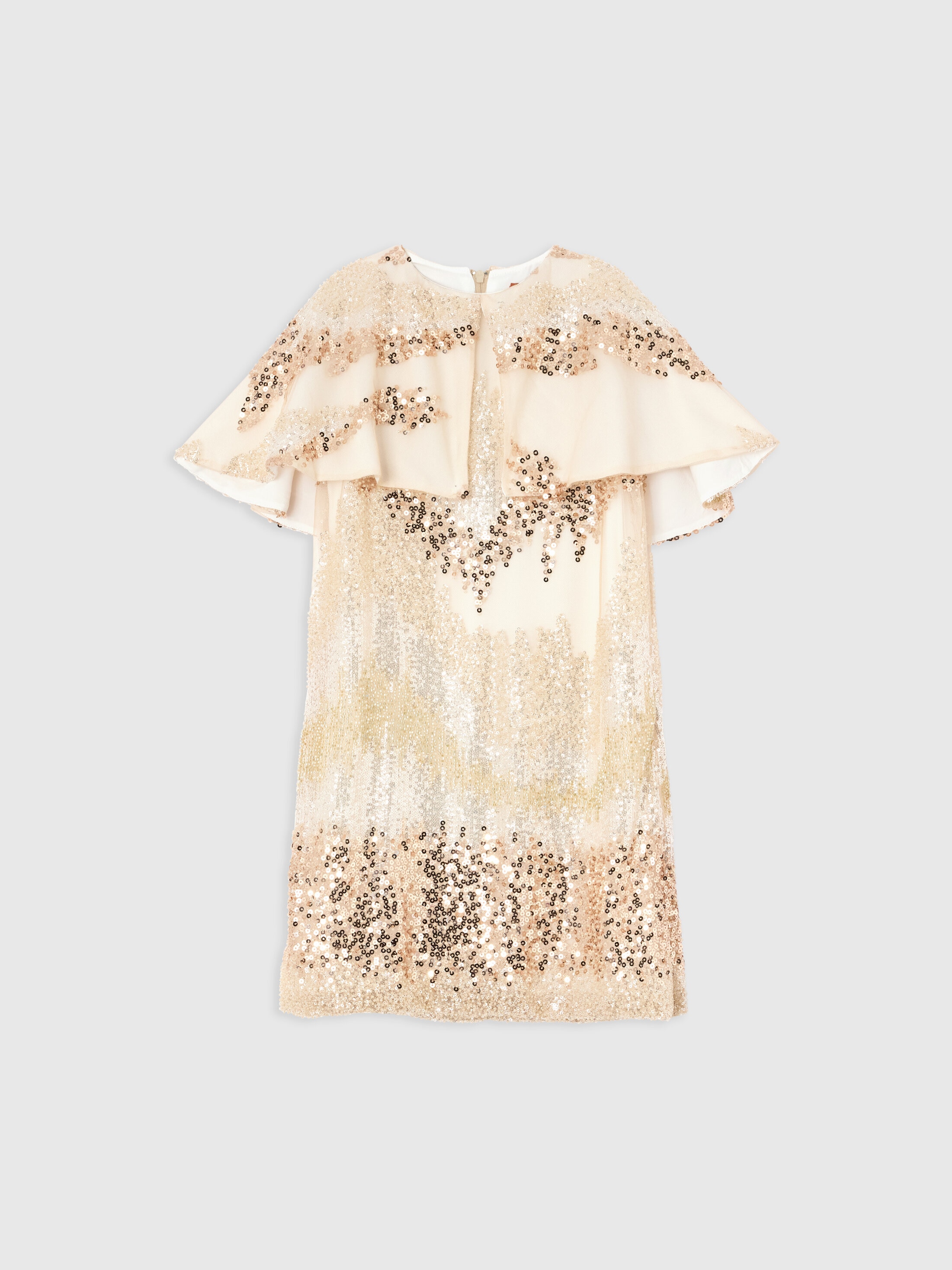 Missoni - Robe courte avec application de paillettes, Fille, Blanc