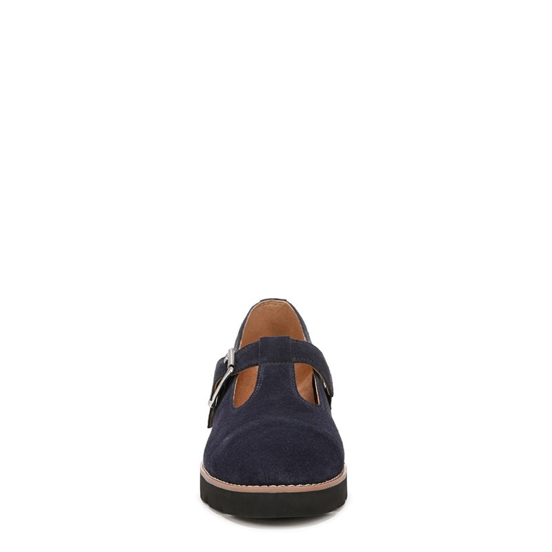 Women's Carmen T-Strap Loafers (Navy Suede)