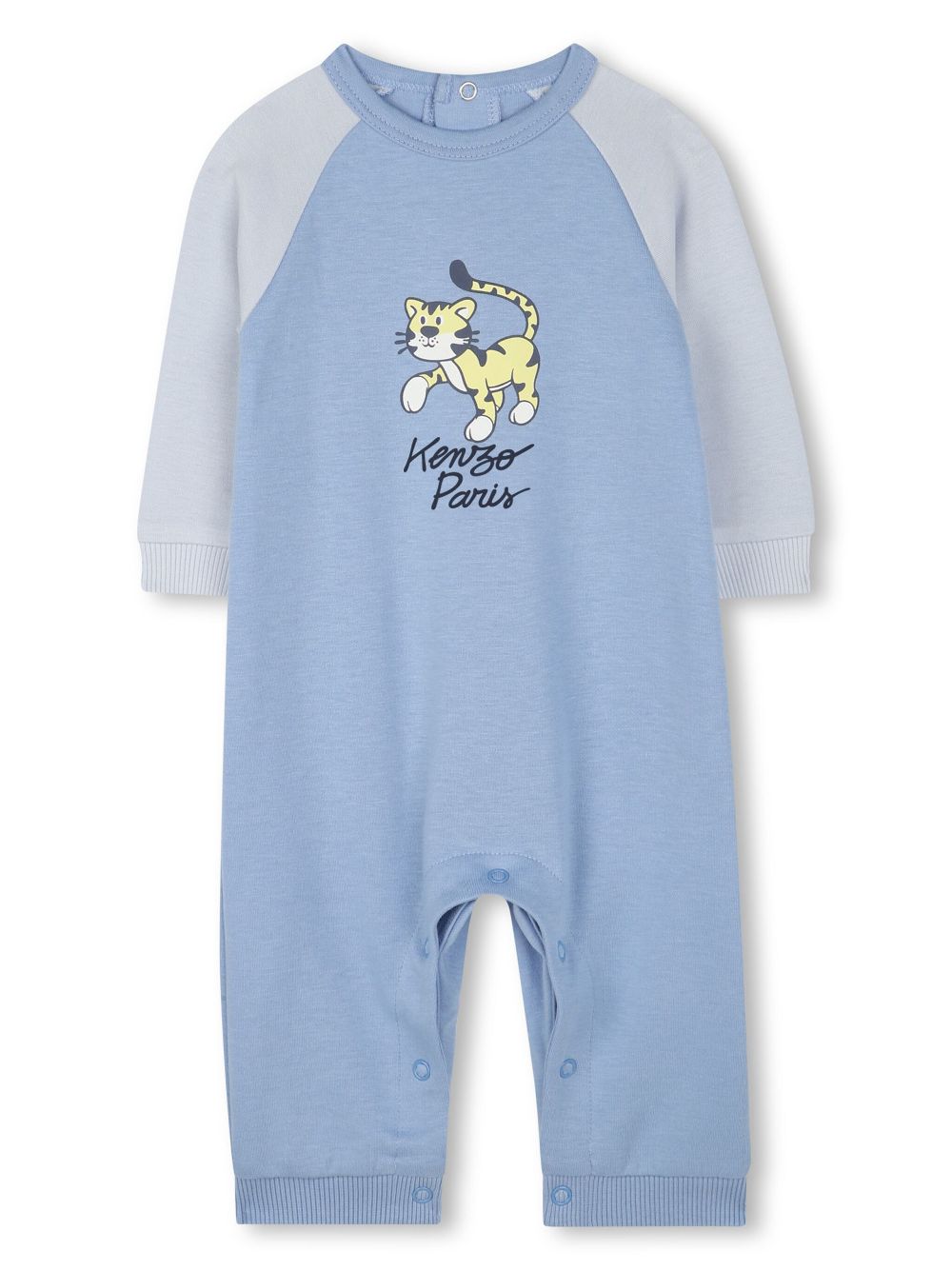 Tiger-print romper - Blue