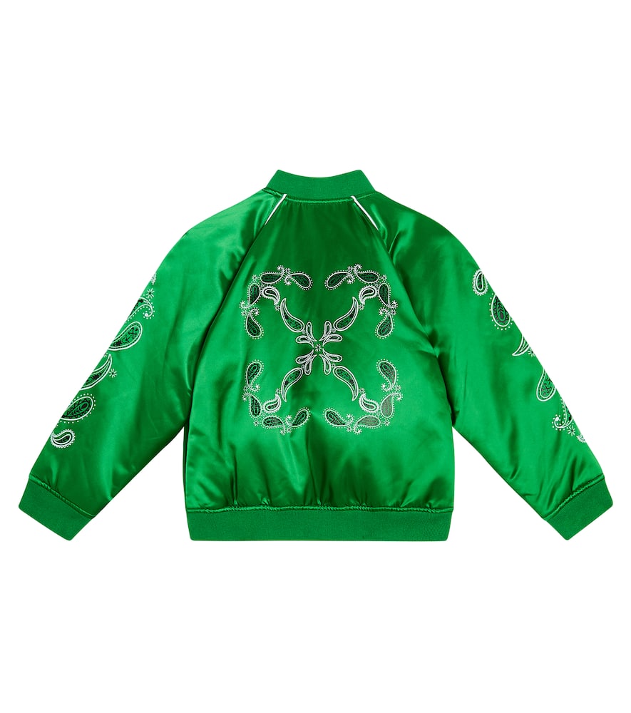 Off-White Kids Bandana satin bomber jacket