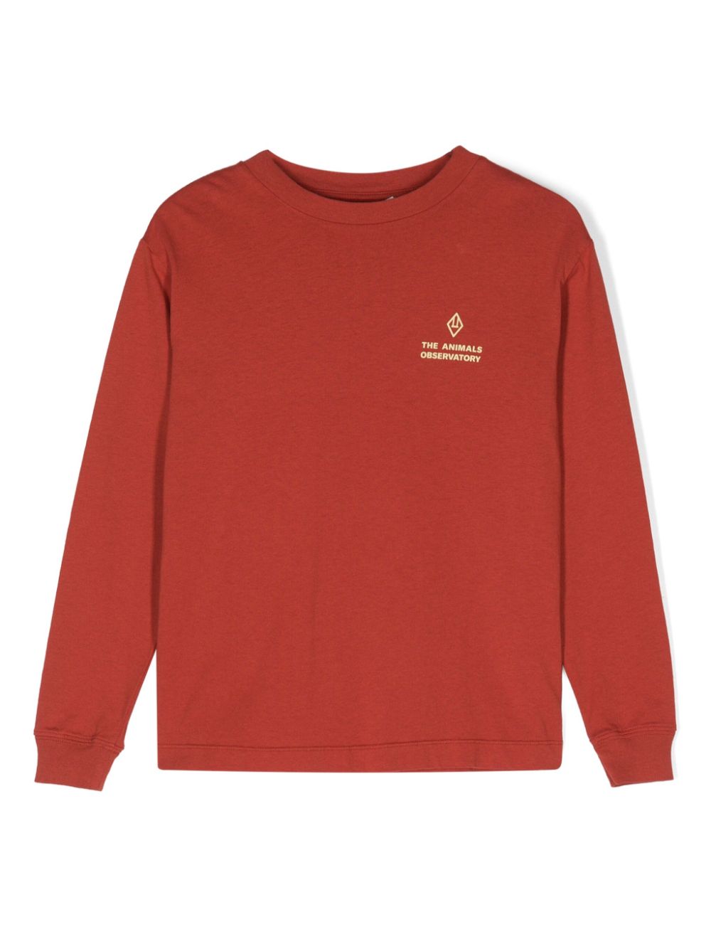 Arie long-sleeve cotton T-shirt - Red