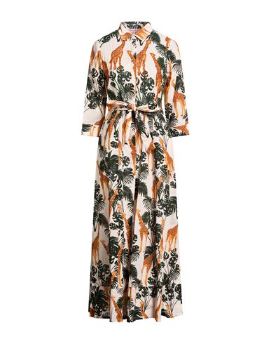 Woman Maxi dress Beige Size L Cotton