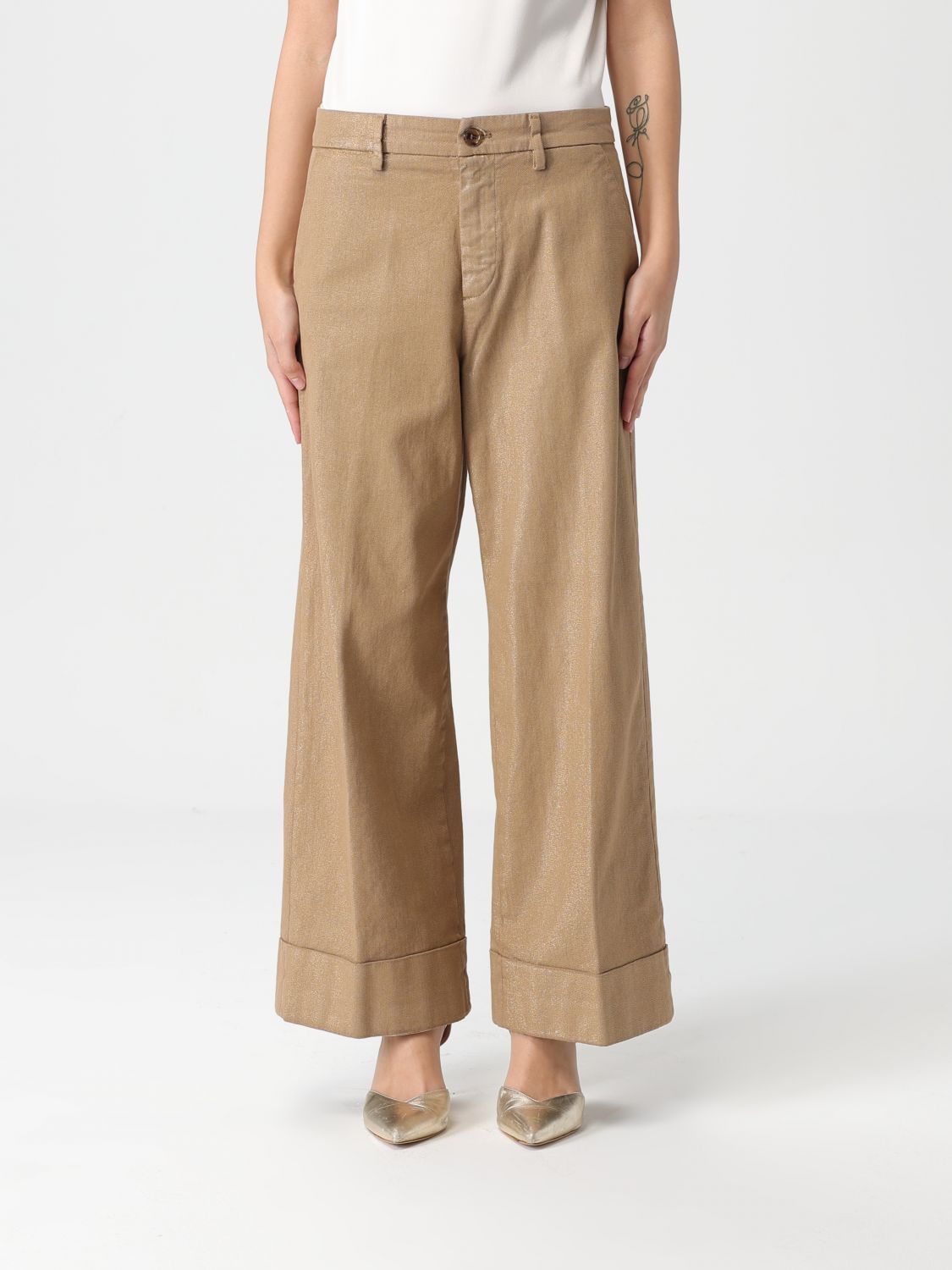 Pants Woman color Beige