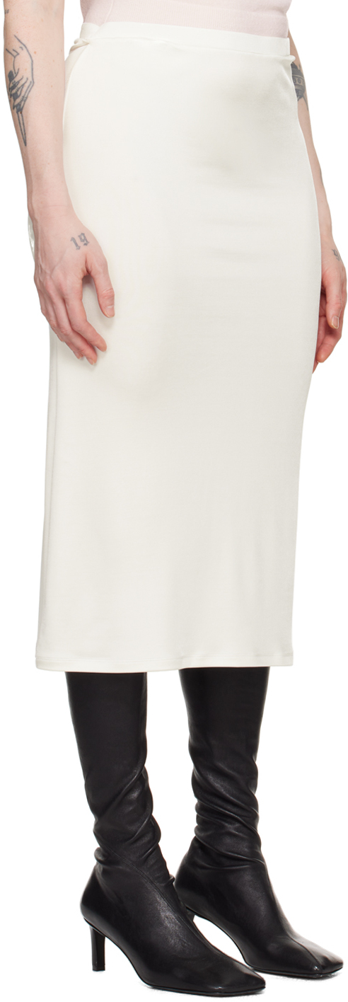 TOVE White Flor Midi Skirt